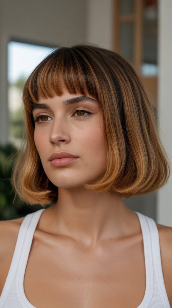 36 Stunning French Bob Haircuts With Bangs for Instant Fashion Edge 21 French Bob With Bottleneck Bangs