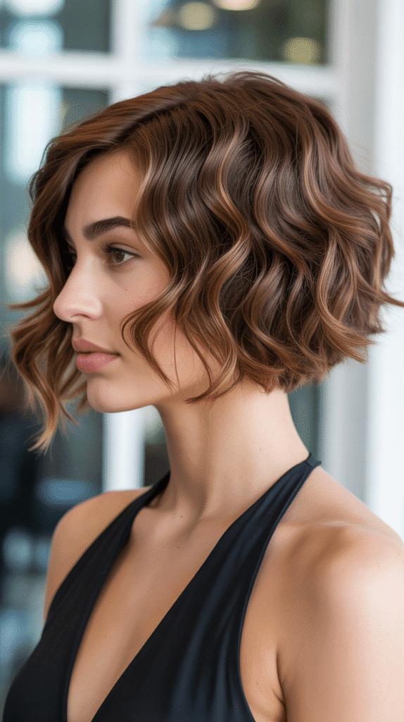 Top 30 Natural Wavy Haircuts Every Woman Will Love 25 Wavy Graduated Bob