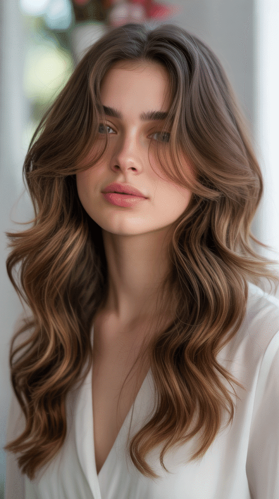 Top 30 Natural Wavy Haircuts Every Woman Will Love 30 Wavy Hair with Wispy Face-Framing Layers