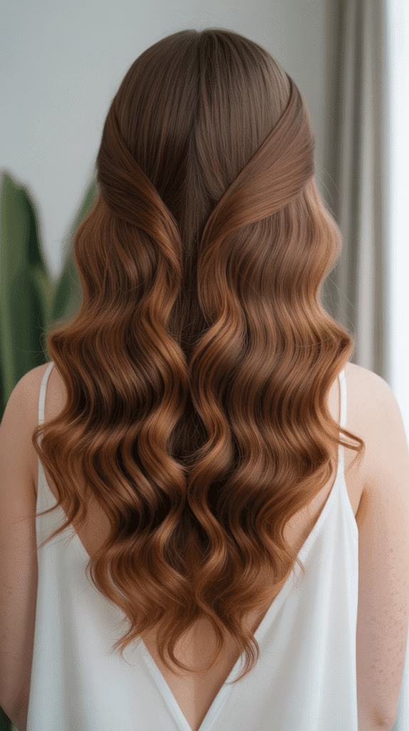 Top 30 Natural Wavy Haircuts Every Woman Will Love 10 Long Wavy Hair with V-Cut Back