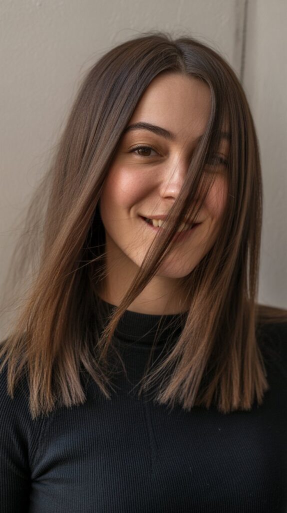 36 Gorgeous Lowlights for Medium Length Brown Hair on Brunettes 20 Peekaboo Lowlights