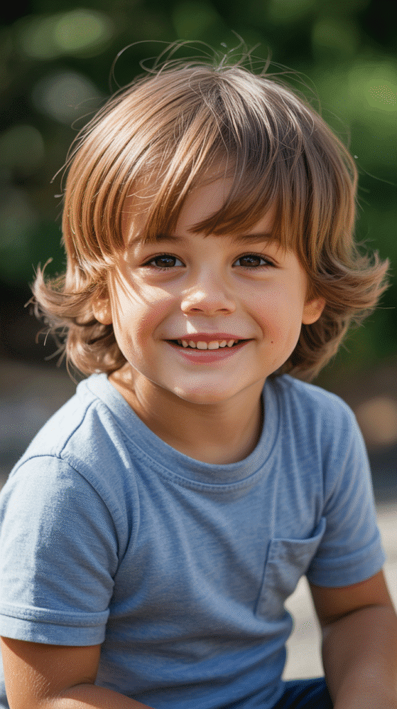 22 Longer Toddler Boy Haircuts for a Stylish Look 1 Classic Shaggy Cut