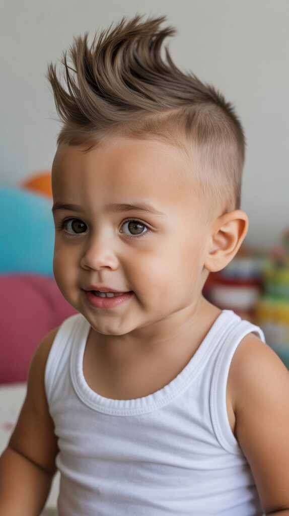 Best 33+ Baby Boys' Haircuts for Straight Fine Hair 5 Baby Mohawk (Faux Hawk)