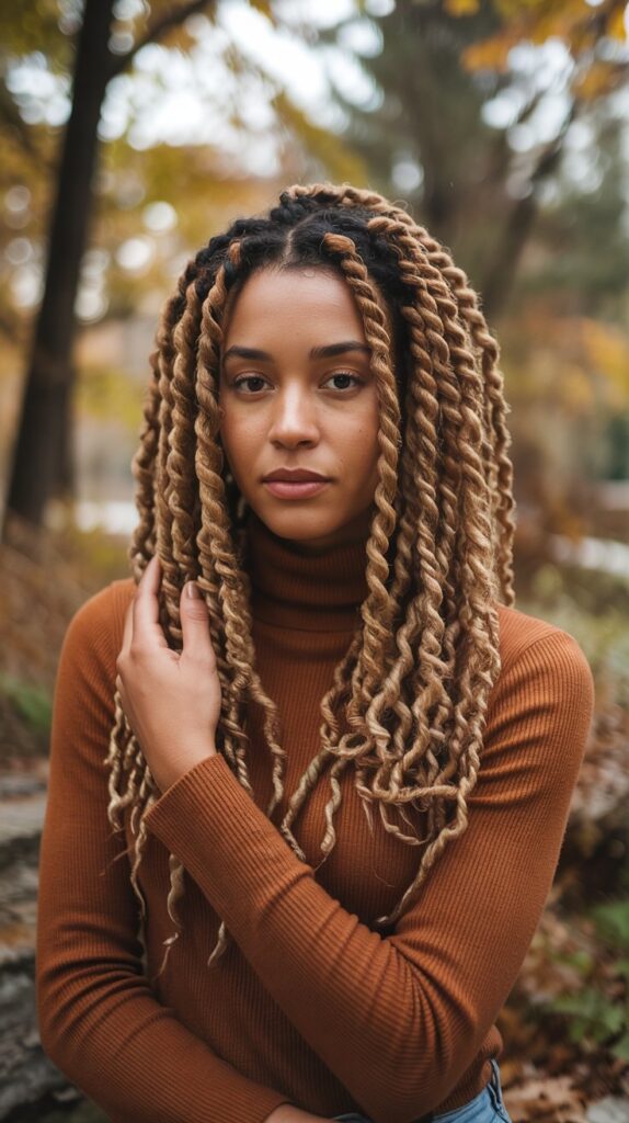 27 Stunning Winter Hair Braids for Black Hair 14 Butterfly Locs for Textured Winter Sophistication