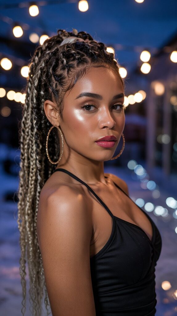 27 Stunning Winter Hair Braids for Black Hair 21 Braided Ponytail with Extension Volume