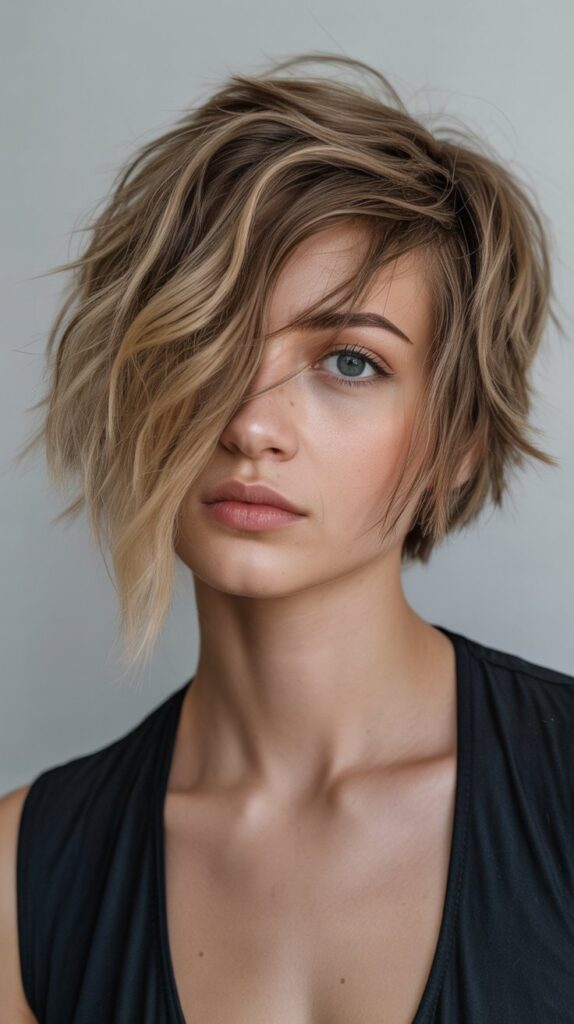 27 Stunning Choppy Bob Haircuts for Thick Hair 18 Choppy Asymmetrical Bob