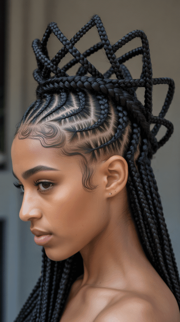 27 Modern Short Haircuts for Black Women You'll Love 26 The Braided Crown with Shaved Sides