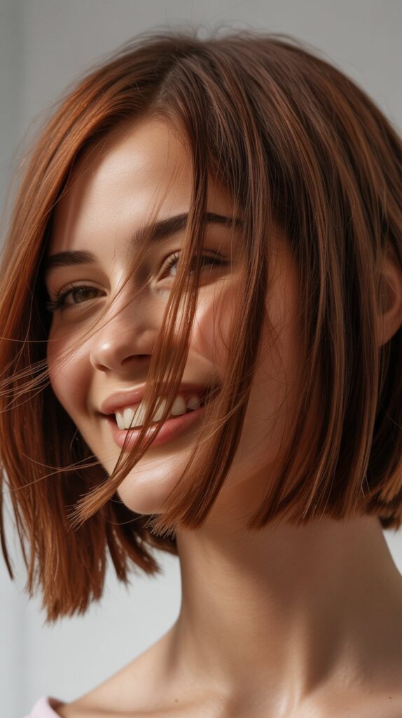 Choppy Bob with Curved Layers