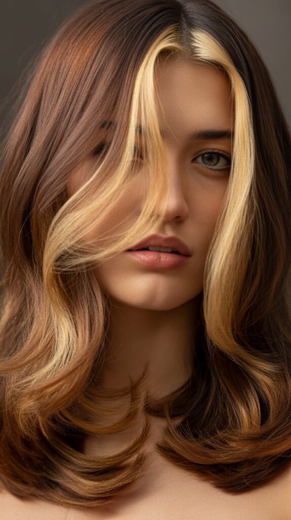 34 Trendy Brunette Balayage Hairstyles with a Money Piece 33 Graduated Brunette with Painted Money Piece