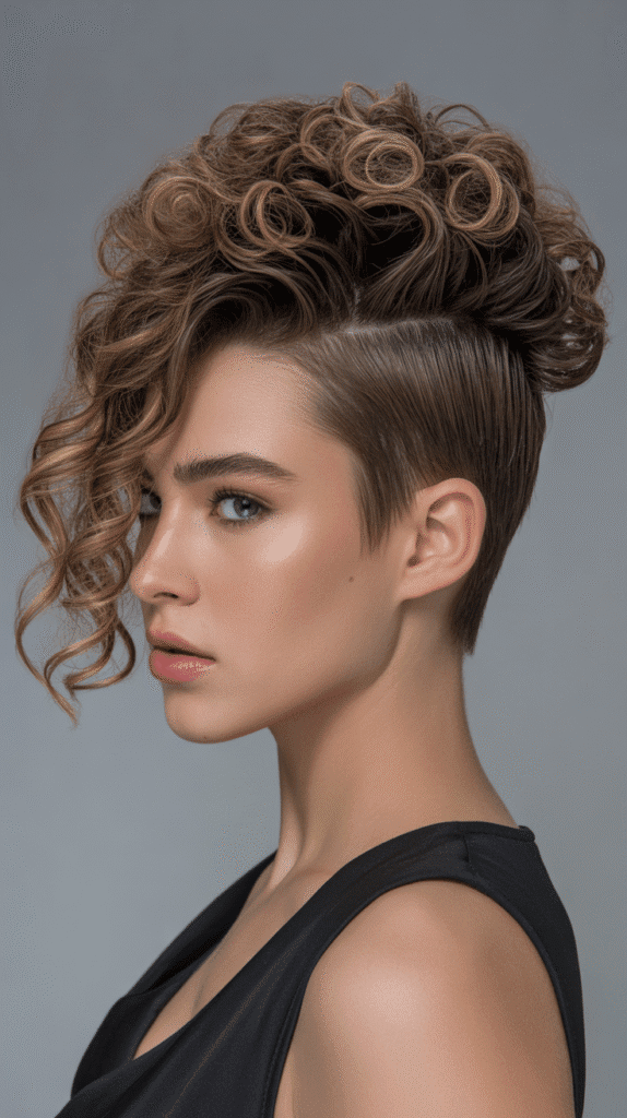 Curly Mohawk Updo