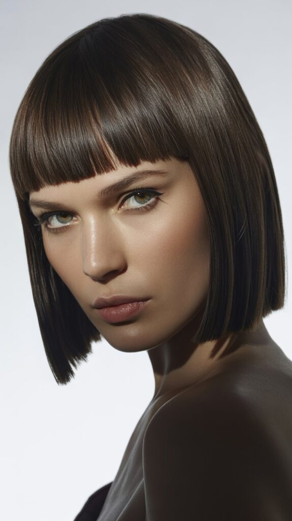 Best 30 Short Choppy French Bob Haircuts for an Instant Cool-Girl Look 4 Choppy French Bob with Blunt Bangs