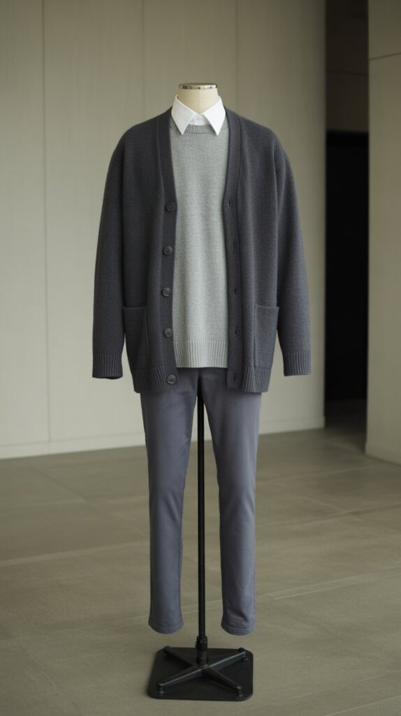 28 Classy Winter Outfits for Women for an Elegant Cold-Weather Look 2 Monochrome Gray Layered Look