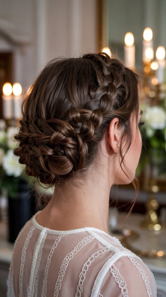 33 Easy Winter Hair Braids You'll Love 22 Braided Bun Combination