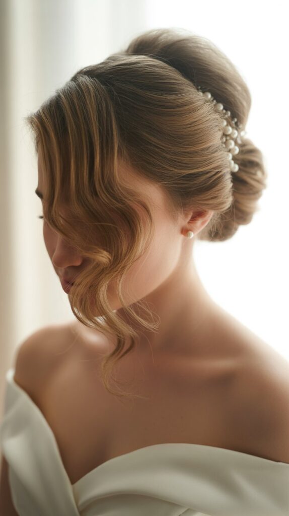 33 Best Half-Up, Half-Down Bridal Hairstyles 23 Swept Side Half-Up