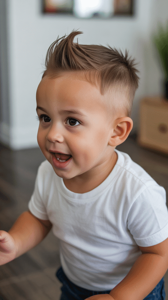 23 Toddler Boy Fade Haircuts That Are Totally Adorable 14 Faux Hawk Fade