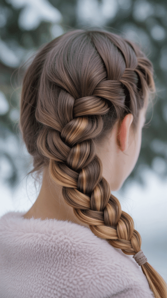 30 Adorable Cute Winter Hairstyles with Braids 17 Infinity Braid