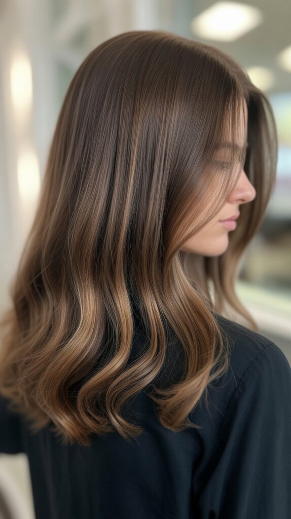 36 Gorgeous Lowlights for Medium Length Brown Hair on Brunettes 30 Reverse Balayage Lowlights