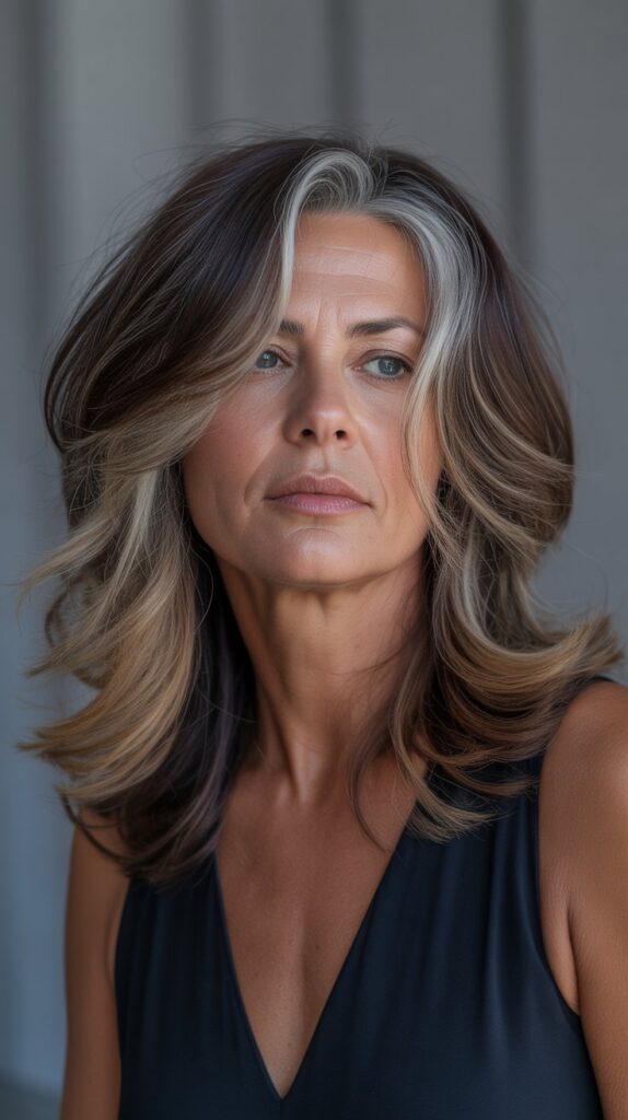 Best 30+ Very Layered Medium Hairstyles for Women Over 50 32 Layered Cut with Balayage Ombré