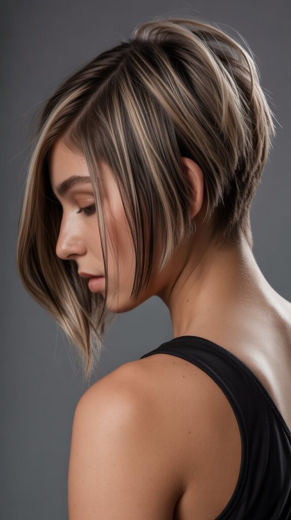 Best 32+ Inverted Layered Bob Hairstyles with Stacked Cuts Trendy Upgrade 5 Asymmetrical Inverted Bob with Extreme Stacked Back