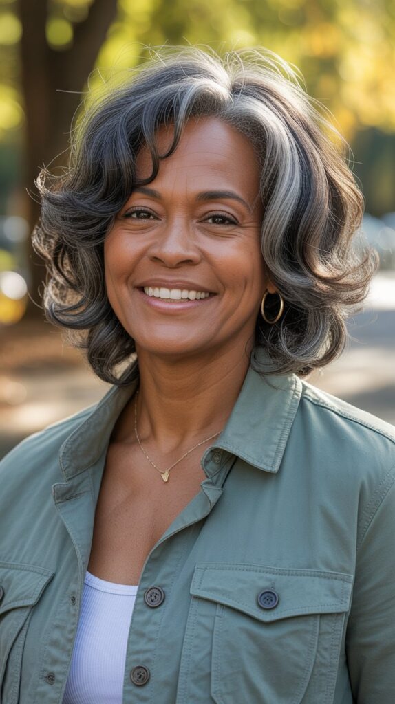 Top 30+ Stunning Hairstyles for Older Black Women: Easy Solutions for Everyday Glam! 7 Layered Shoulder-Length Cut