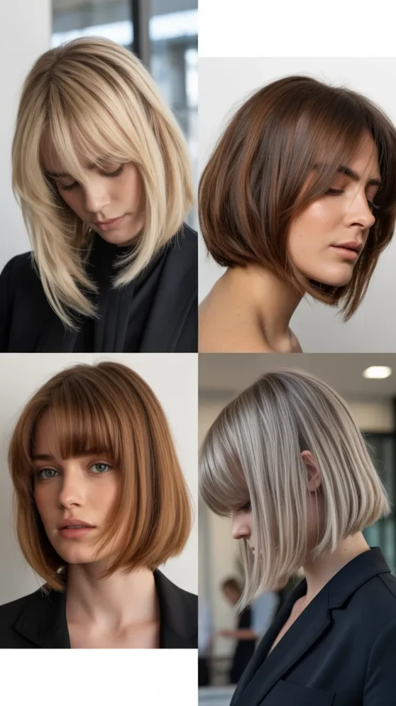 Long Bob with Diagonal Fringe