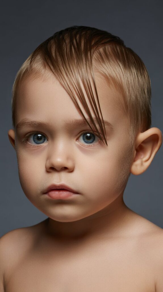Best 33+ Baby Boys' Haircuts for Straight Fine Hair 27 Angular Fringe Cut