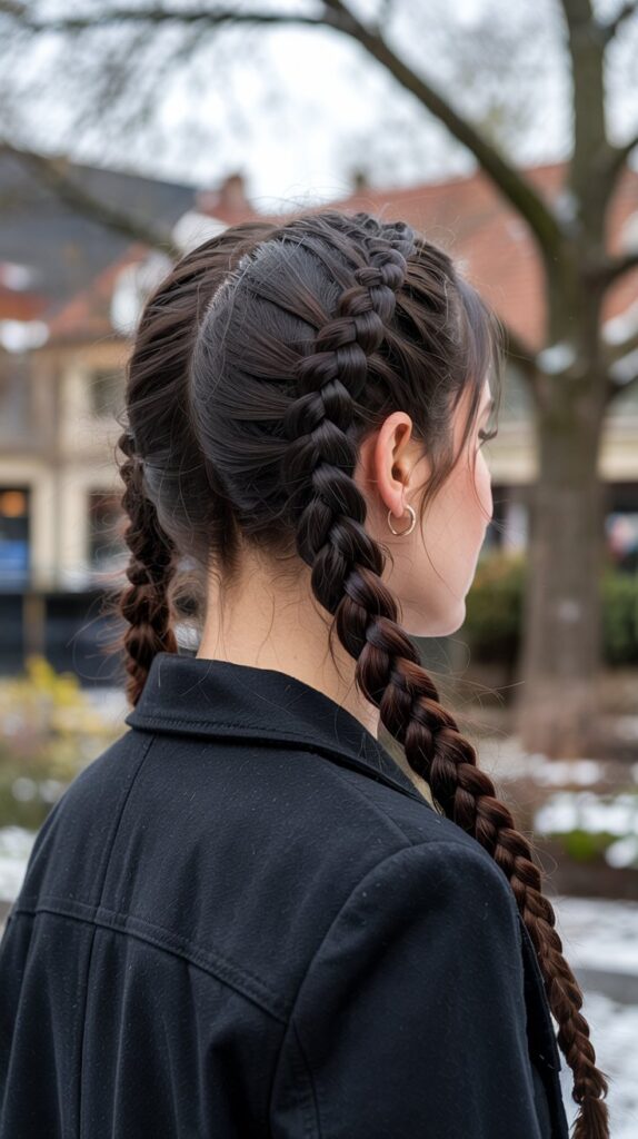 27 Trendy Winter Hair Braid Styles to Try 15 Ladder Braid