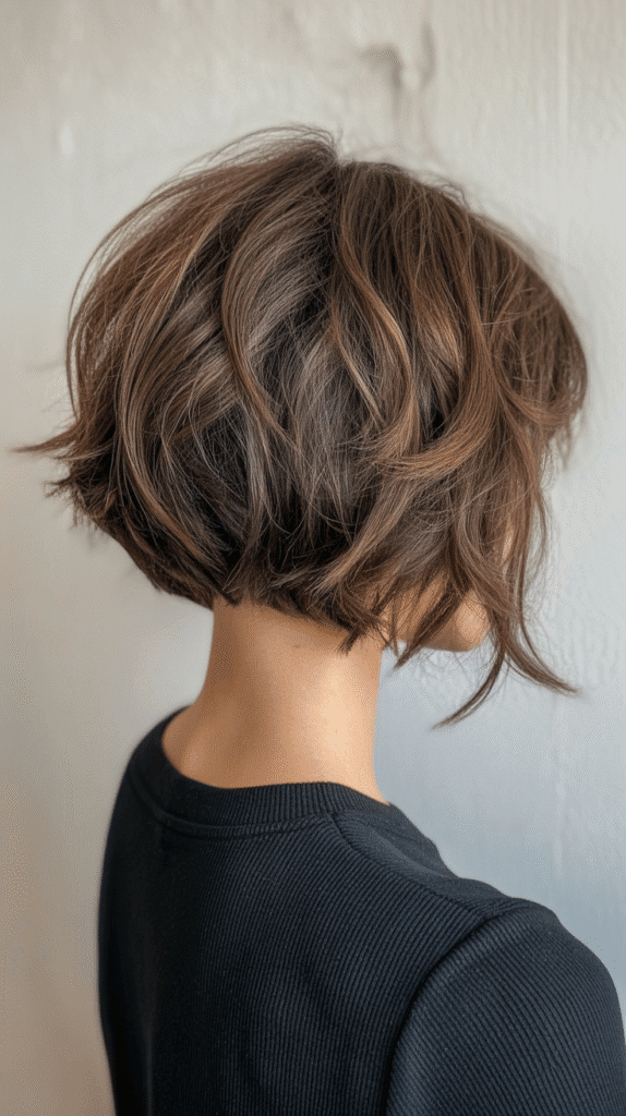 33 Stylish Back View Inverted Bob Haircut Ideas You'll Love 9 Choppy Textured Inverted Bob