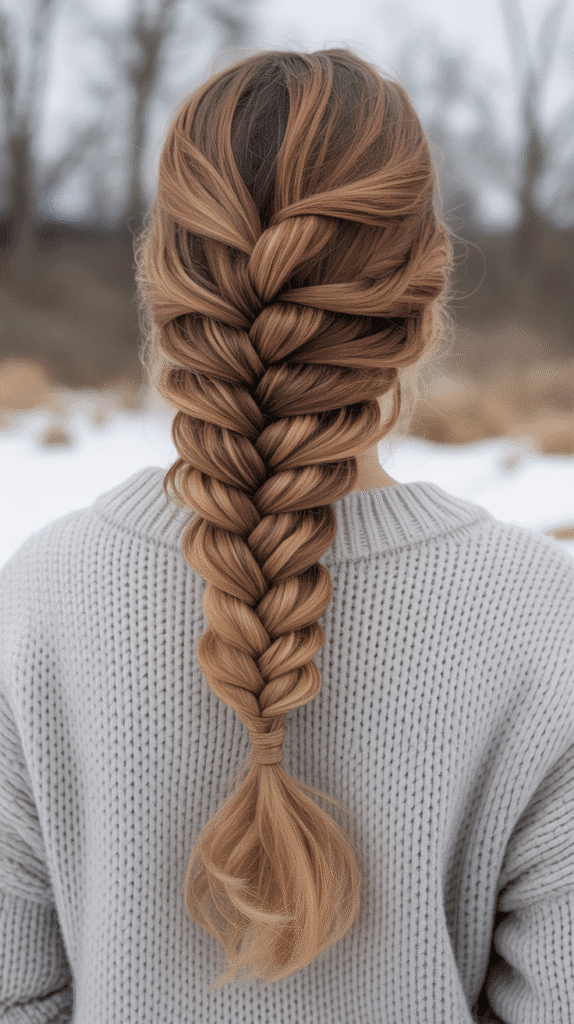 33 Easy and Simple Cute Winter Hairstyles 12 Fishtail Braid