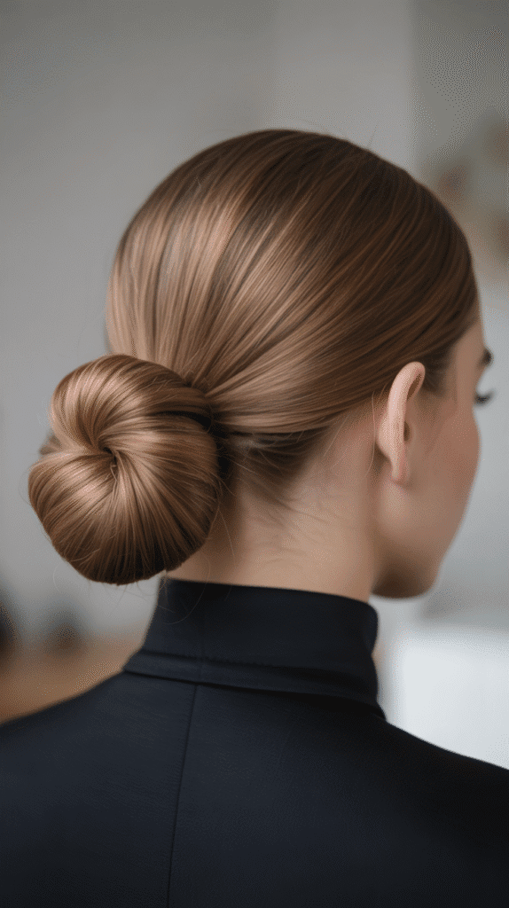 33 Easy and Simple Cute Winter Hairstyles 24 Low Twisted Bun