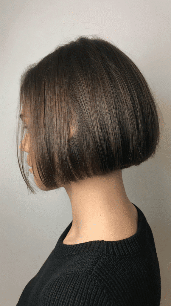 Best 27+ Inspiring Back View Stacked Inverted Bob Haircut Ideas 6 Blunt Stacked Bob with Minimal Layering