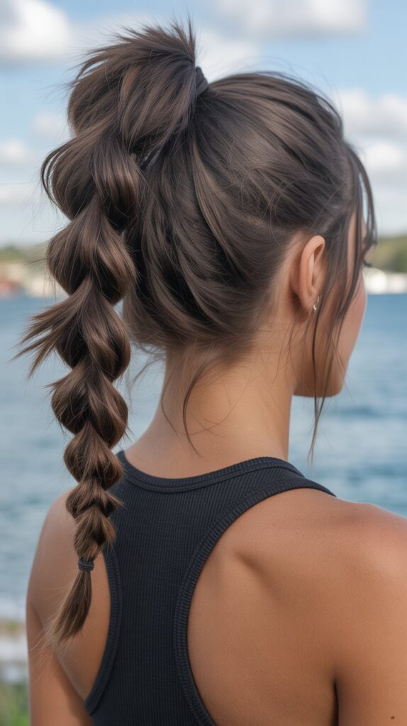 30 Braided Greasy Hair Hairstyles to Try 3 Messy French Braid Ponytail