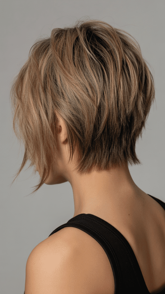 Best 27+ Inspiring Back View Stacked Inverted Bob Haircut Ideas 18 Stacked Bob with Disconnected Layers
