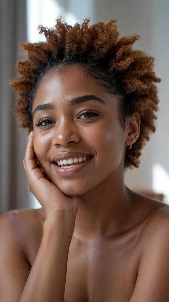 33 Flattering Low Cut Styles for Black Women with Round Faces 13 Natural TWA (Teeny Weeny Afro)