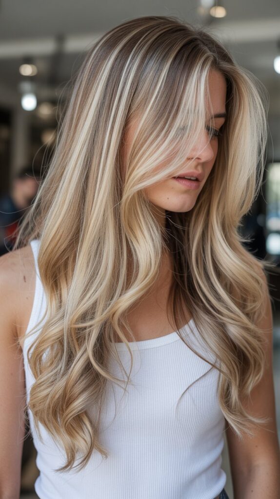 Blonde Highlights on Long Hair