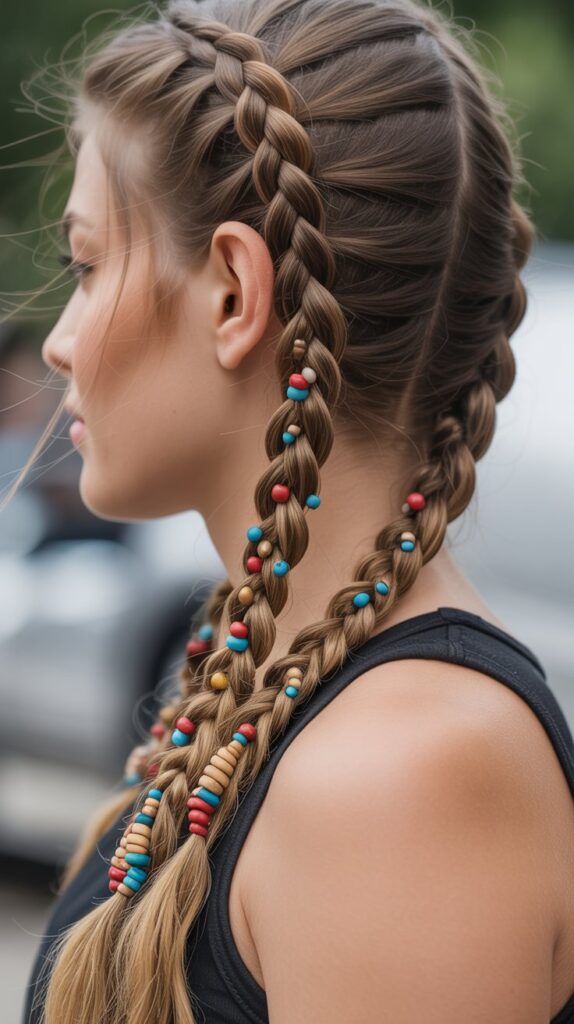 Side Braid with Beads