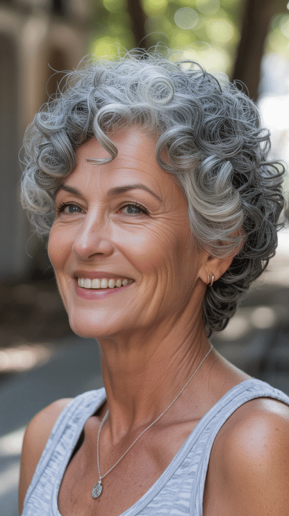 Top 36 Low-Maintenance Haircuts for Women Over 70 18 The Natural Curl Short Cut