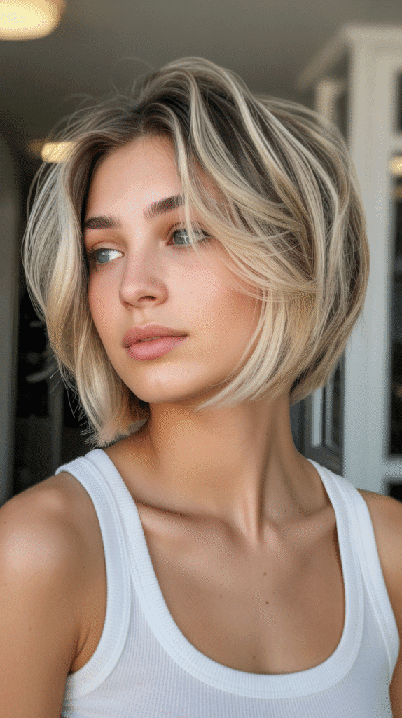 Best 30+ Chic Short Stacked Inverted Bob Haircuts for a Modern Look 29 Stacked Bob with Face-Framing Layers