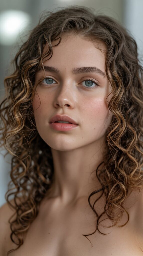 Transform Your Look: 25+ Stunning Curly Hairstyles For Round Faces 8 Diagonal Forward Curls