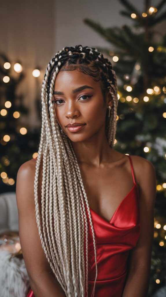 27 Stunning Winter Hair Braids for Black Hair 8 Lemonade Braids for Asymmetrical Winter Flair