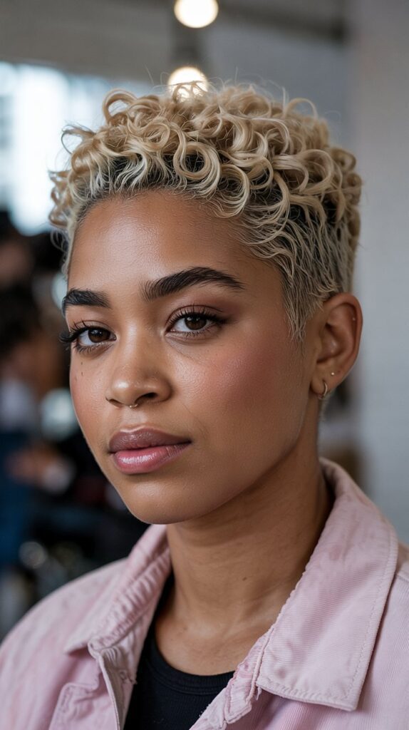 33 Flattering Low Cut Styles for Black Women with Round Faces 10 Curly Top Fade