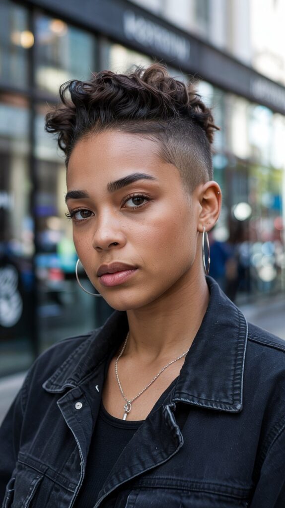 33 Flattering Low Cut Styles for Black Women with Round Faces 2 High-Top Fade