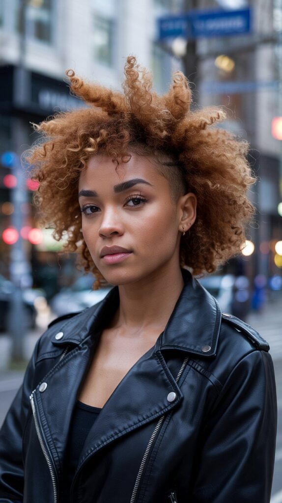 27 Chic Cute Winter Hairstyles for Black Women 16 Afro with Tapered Sides