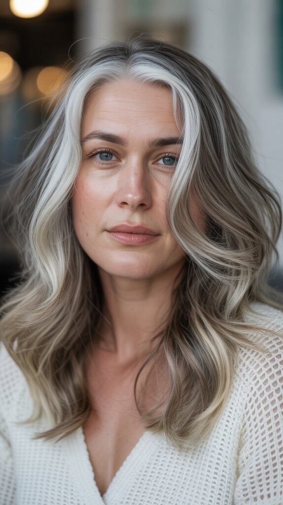 Blonde Highlights for Gray Hair Coverage