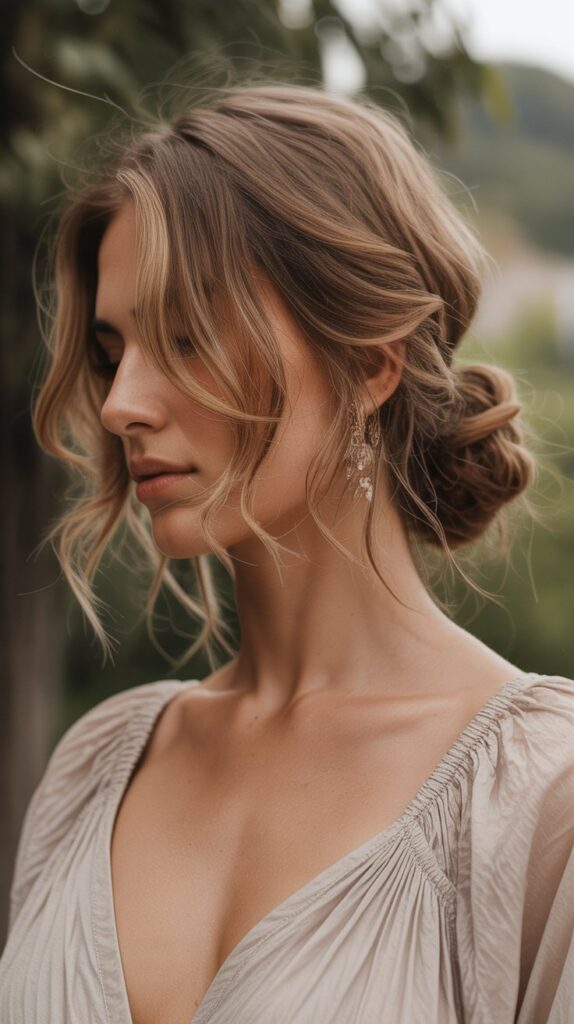 Messy Low Side Bun