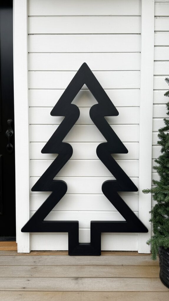 36 Wooden Christmas Trees for Your Front Porch Décor 32 Wooden Christmas Tree Silhouettes