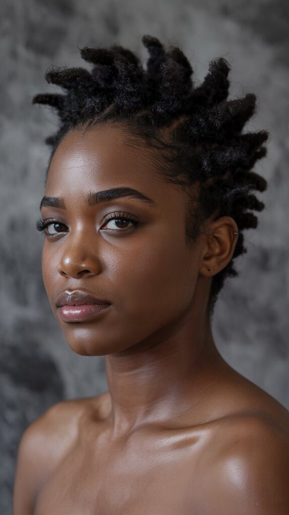 33 Flattering Low Cut Styles for Black Women with Round Faces 29 Natural Frohawk