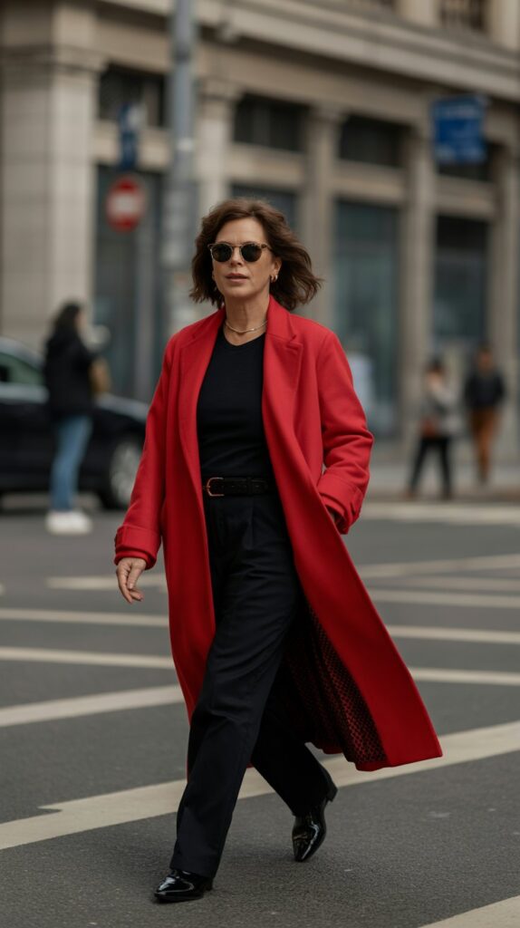 30 Fabulous Winter Outfits for Women Over 50 That Radiate Confidence 12 Statement Coat as Outfit Centerpiece