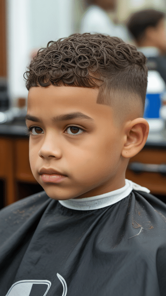 25 Little Boy Curly Haircuts That Show Off Those Curls 17 Curly Caesar Cut