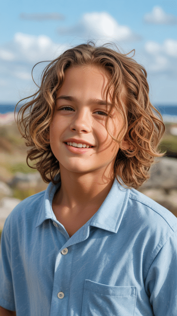 25 Little Boy Curly Haircuts That Show Off Those Curls 23 Loose Wave Cut